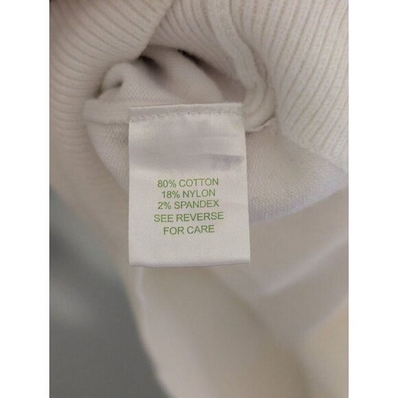 Lilly Pulitzer Long Sleeve Shirt Size M White Stretch Vintage V Neck Logo - Picture 5 of 15